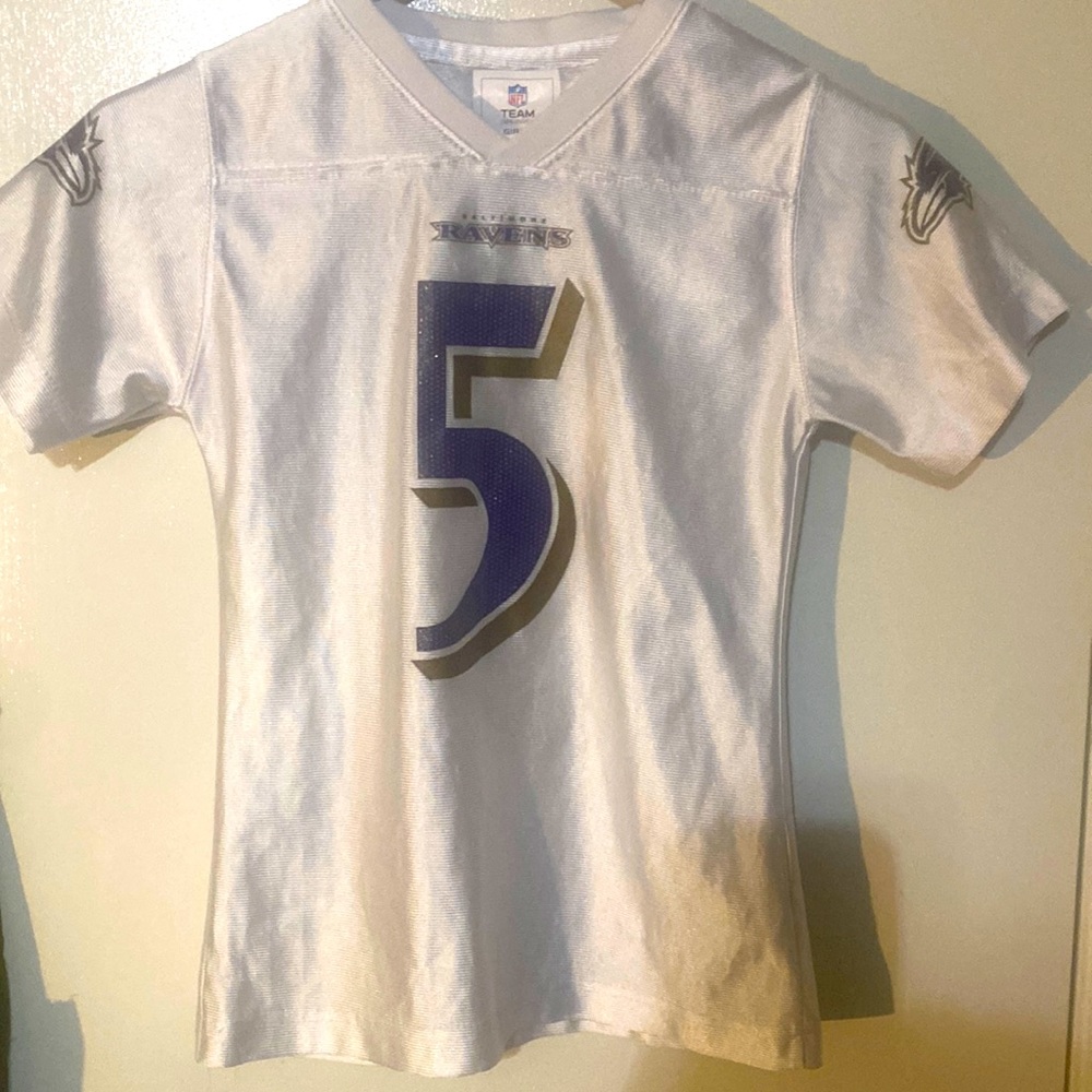 Ravens girls NFL team apparel jersey 5 sz m 7/8